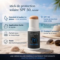 Stick de protection solaire SPF 50, teinté