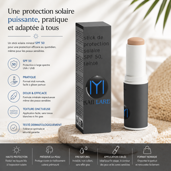 Stick solaire SPF 50 teinté naturel | Kaii Lare - vue 1