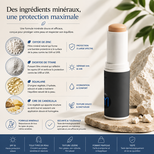 Stick solaire SPF 50 teinté naturel | Kaii Lare - vue 2