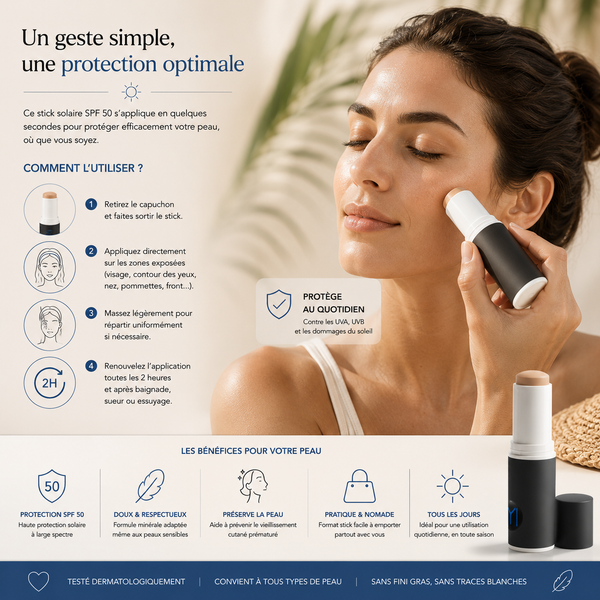 Stick solaire SPF 50 teinté naturel | Kaii Lare - vue 4