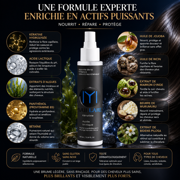 Brume capillaire sans rinçage Keratin Shine | Kaii Lare - vue 2
