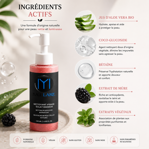 Nettoyant visage éclat radieux naturel | Kaii Lare - vue 2