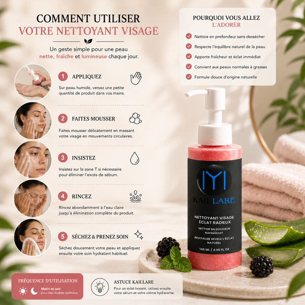Nettoyant visage éclat radieux naturel | Kaii Lare - vue 4